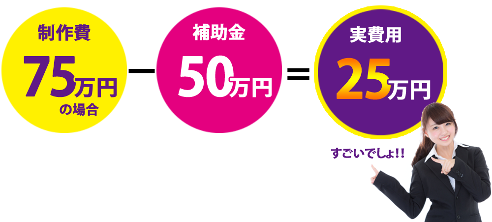 補助金でお得にサイトが作れます